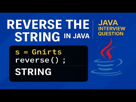 Reverse the String in Java | Java interview question