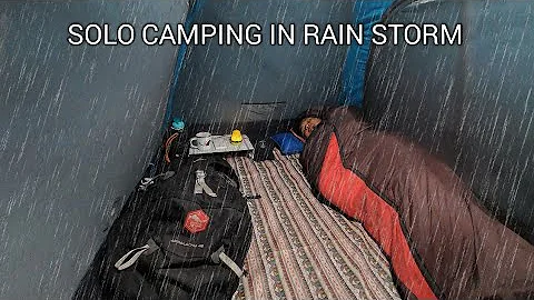 SOLO CAMPING IN RAIN STORM - SHELTER IN A TENT - STRONG WINDS - ASMR - DayDayNews