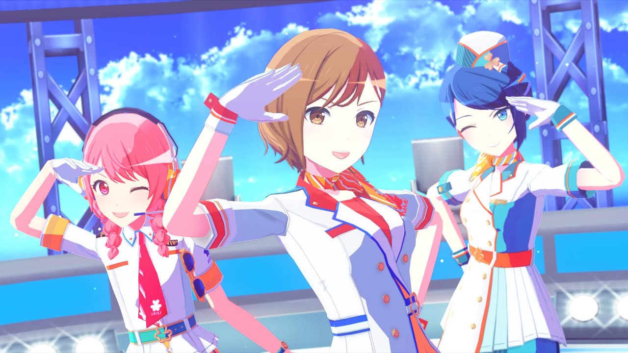 【MMD】Tricolore Airline ♡ MORE MORE JUMP! Haruka, Airi & MEIKO【Project Sekai】