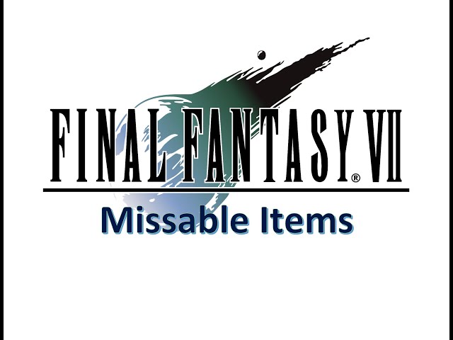 All 50 Missable Items in FF7 - YouTube