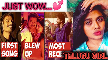 SAME SINGER OLD AND NEW SONGS | REACTION VIDEO | 💕 TELUGU GIRL 💕 | #thalapathy #songs