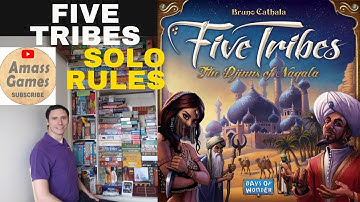 Five Tribe board game solo rules - How to Setup and Play.  Review in description AmassGames