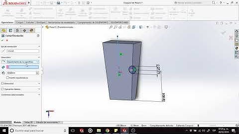 SolidWorks Croquis 3D Estructuras Corte de Revolución y Angulo de Salida