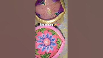 Diya painting challenge with my sister 🪔💖#diwali#diya#challenge#trending#viralvideo