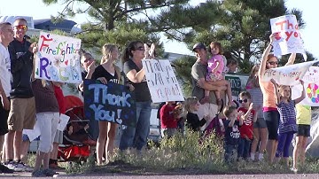 RAW VIDEO: Community members thank Black Forest Fire emergency responders