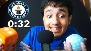 ASMR 1000 TRIGGERS IN 0:32 - WORLD RECORD