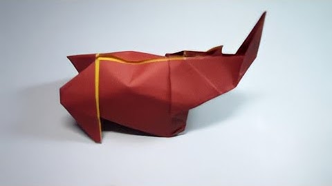 Hand made origami, rhino folding method, detailed steps are easy to learn