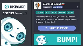 Disboard - Promote your Discord Server Free | Techie Gaurav