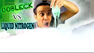 What Happens To OOBLECK in Liquid Nitrogen? DIY Cool Science Experiment Challenge!