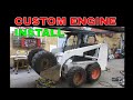 Making a big engine fit a small hole busted up bobcat skid steer