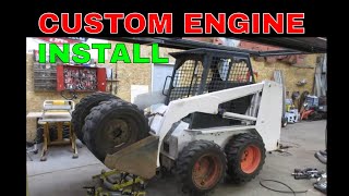 Making a Big Engine Fit a Small Hole. Busted up Bobcat Skid Steer. by Mustie1 213,127 views 1 month ago 1 hour, 3 minutes