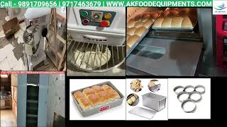 Bakery equipment list for Making burger bun process & Breads