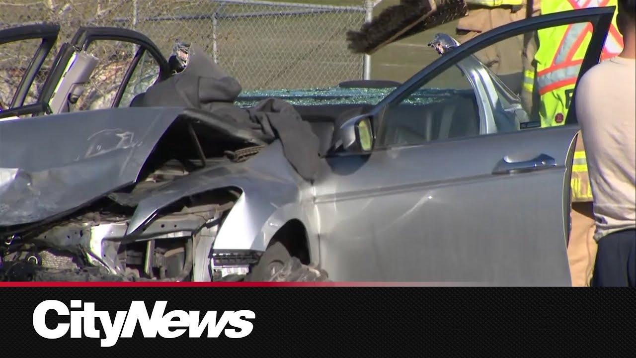 SE Calgary crash sends one to hospital - YouTube