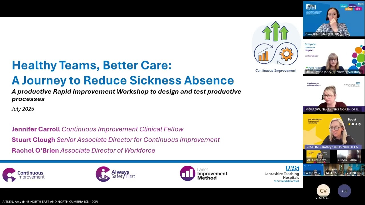 Connect & Learn - Staff sickness in focus: insights and inspiration for North East and North Cumbria