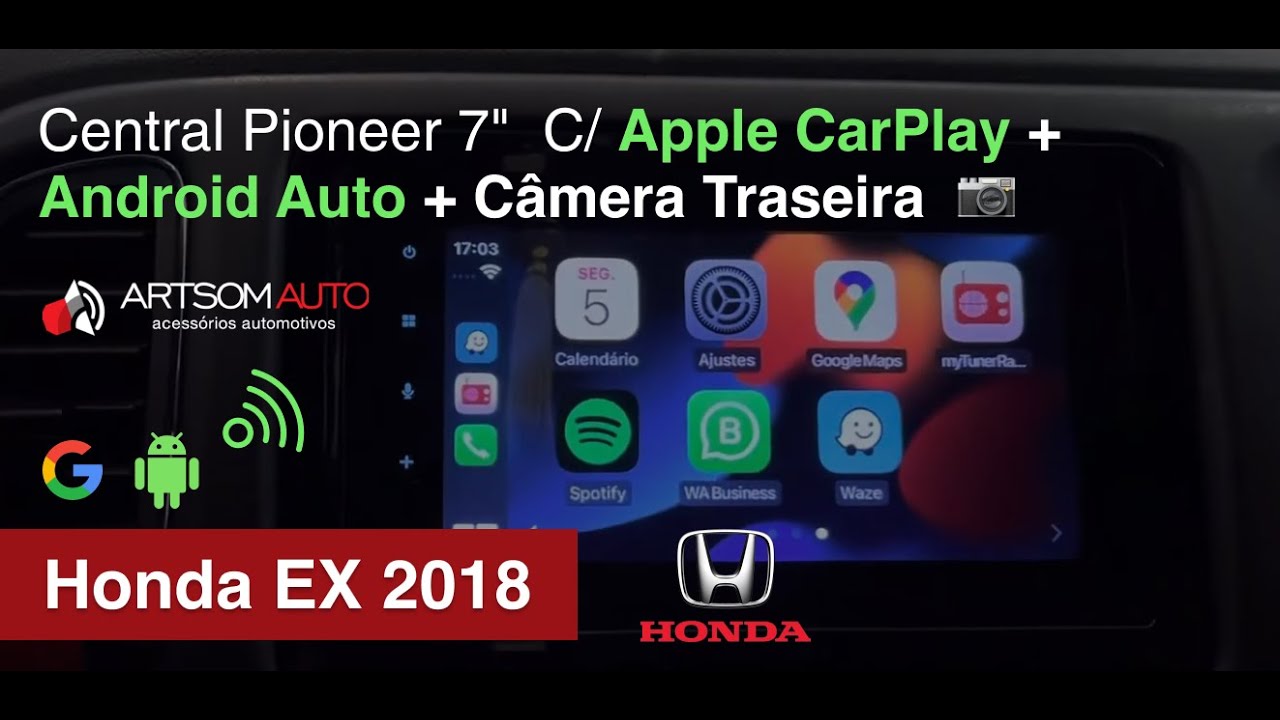 Honda EX 2018 - Central 7” CarPlay + Android Auto - ArtsomAuto