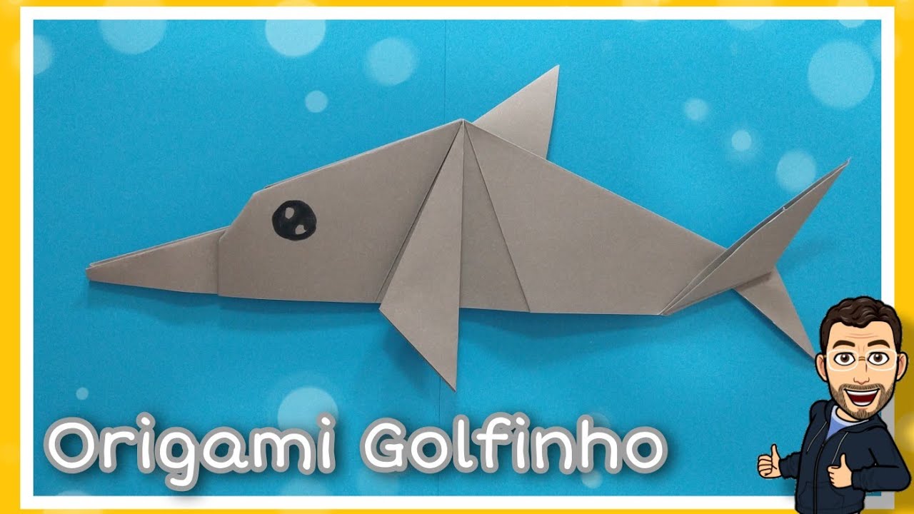 Como Fazer um Origami Golfinho de papel Tutorial ( Fácil)