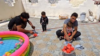 Nomadic Family Lifestyle👨‍👩‍👧❤️: Ceramizing a Courtyard with Love and Sacrifice