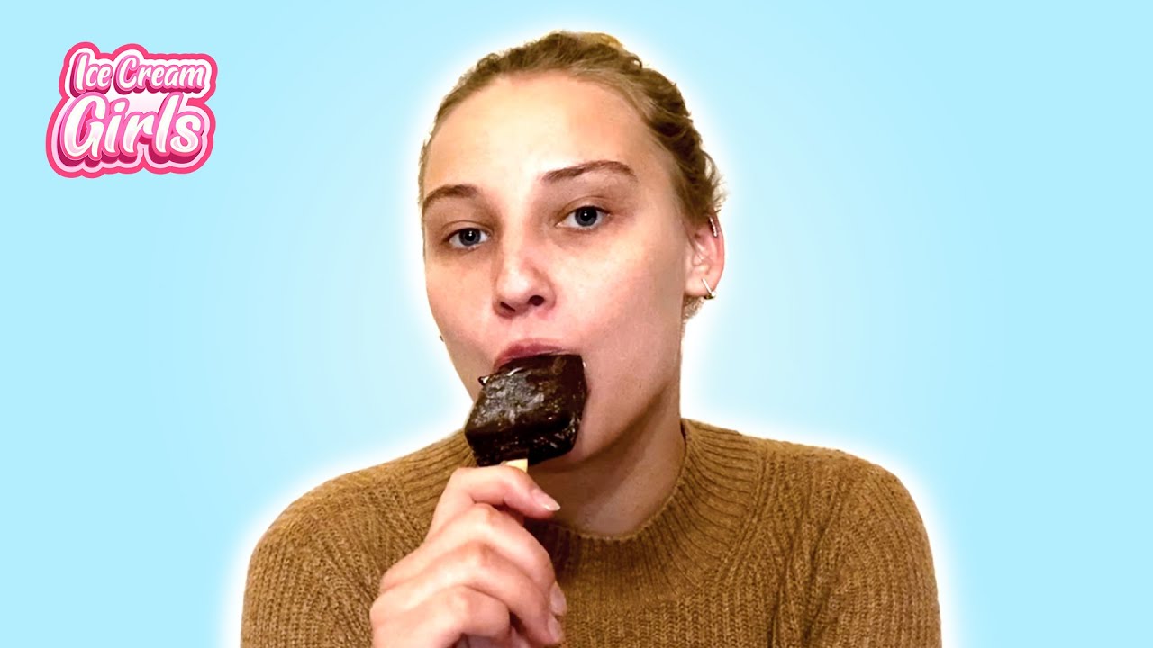 Russian Girl Nina Eating Licking And Sucking AGGRESSIVE ASMR Popsicle