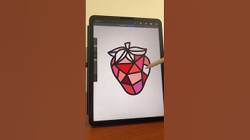 Stained glass 💫 #digitalart #illustration #procreate #drawing #ipadart #strawberry #howtodraw #draw