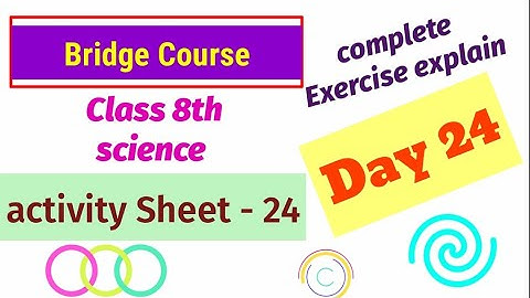 8th | Science | Semi English medium | Bridge Course | Activity sheet 24 |