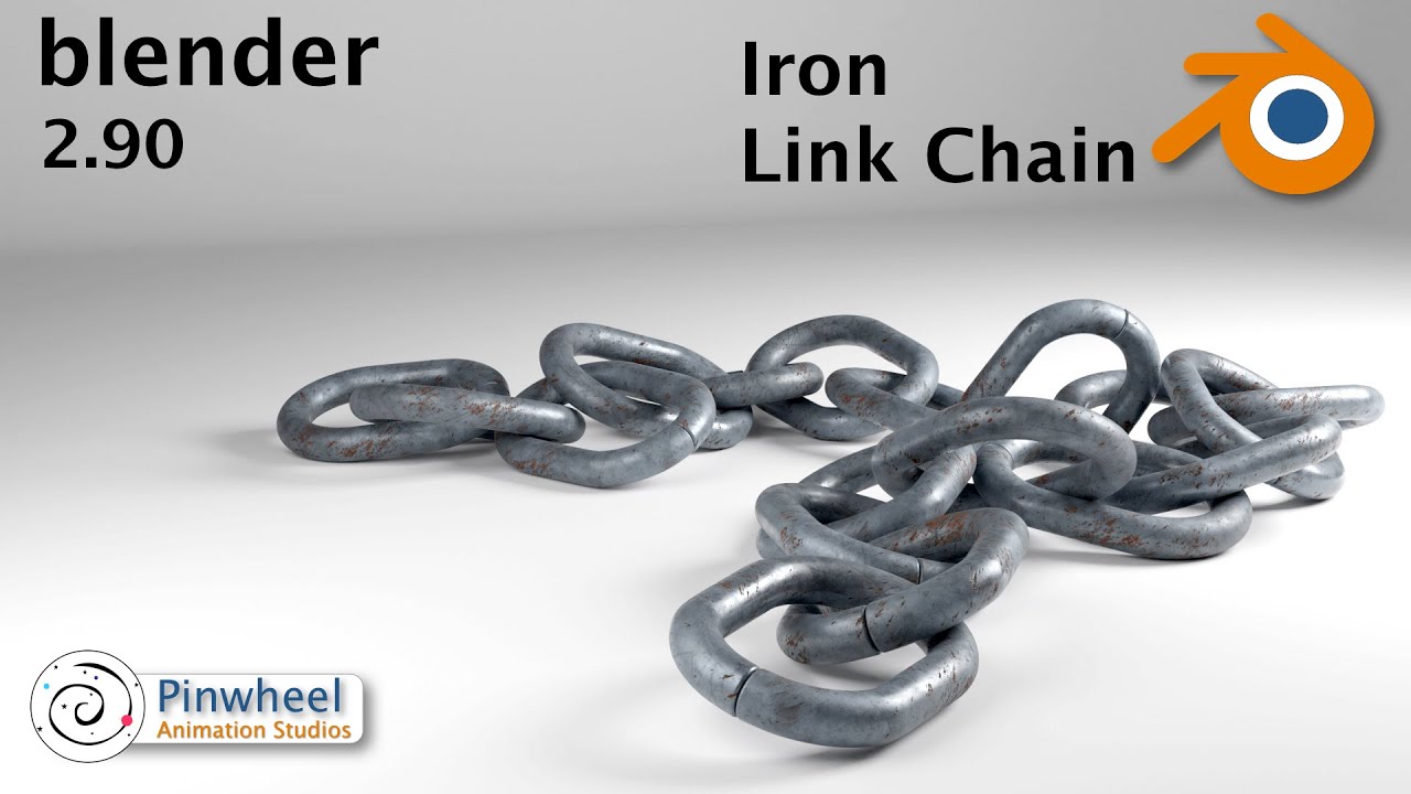 Blender 2.90 | photorealistic iron chain | Pinwheel Animation Studios