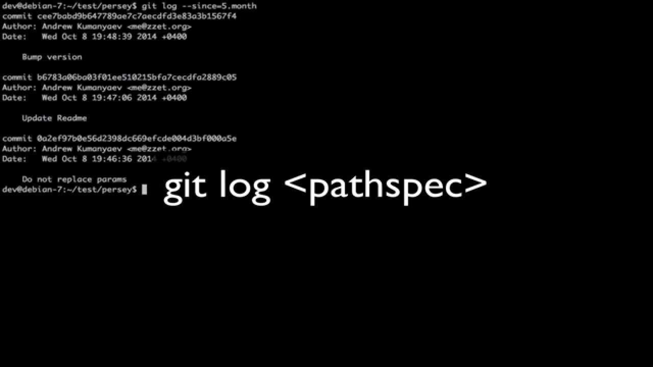 Git log - YouTube
