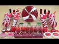 RED DESSERTS SLIME Mixing'Red' Makeup and Random Things Into Slime,Satisfying slime videos ASMR