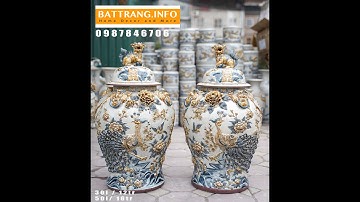 CHOÉ CÔNG ĐÀO Đắp Nổi MEN RẠN 30L  , choé men rạn cao cấp bát tràng .