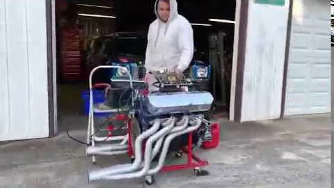 Test Stand Big Block Chevy open header high compression