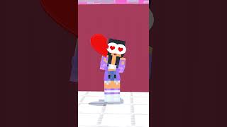 LOVE RUN CHALLENGE 2 with Aaron , Aphmau &amp; Noob  #shortvideo #minecraftshorts