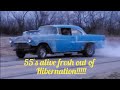 Trifive 1955 Chevy gasser comes out of hibernation after several years smoking tires