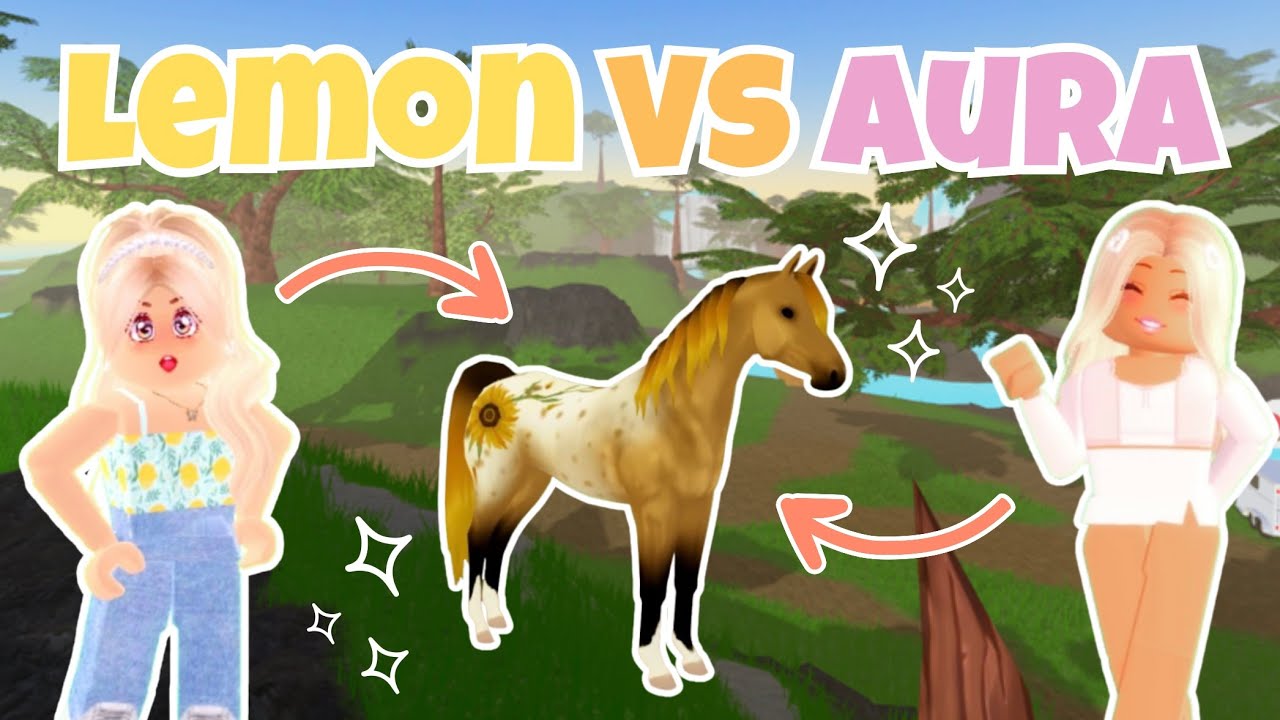 Whoever Catches an Event Horse First WINS! Lemon vs. @AuraPlaysRoblox  | Wild Horse Islands