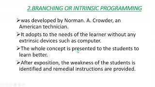 Types  of Programmed  Instruction