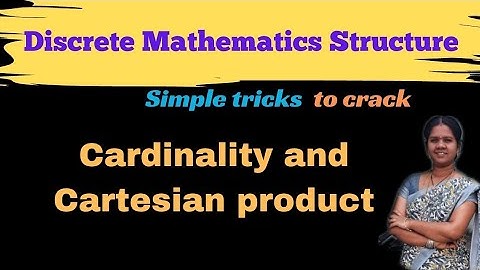 Cardinality and Cartesian product in Discrete Mathematics #discretemathematics #youtube #videos #cse