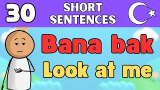 Learn Turkish 30 Short Sentences For Beginners  Learn Turkish @TurkishWithAman