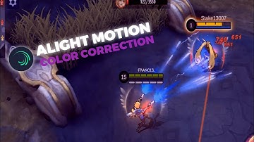 Alight Motion CC Tutorial |HD COLOR CORRECTION | ALIGHT MOTION |MLBB|