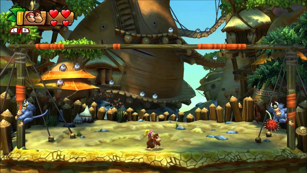 Donkey Kong Country: Tropical Freeze - 100% Walkthrough - 3-Boss Triple Trouble