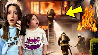 Eyvah Evi̇mi̇zde Yangin Çikti Zeynep Ve Hi̇ranur Yangindan Kaçiş 