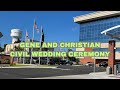 Civil wedding ceremony of gene and christian courthouse civil benjabenji