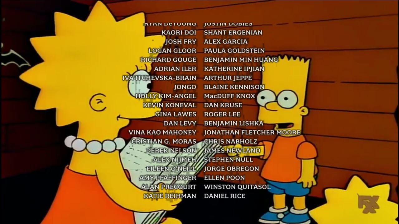 Frozen The Simpsons End Credits (2013-1990)