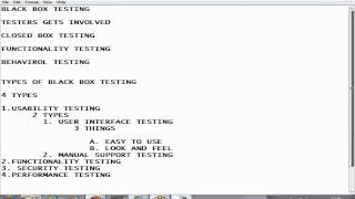 Black Box Testing