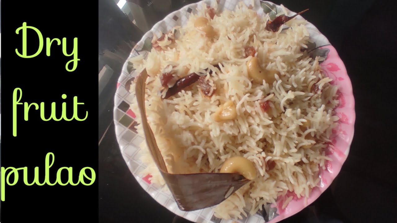 Pressure Cooker Pulao Recipe Dry fruit pulao Easy and quick pulao