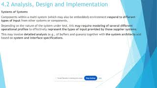 ISTQB Performance Testing - Chapter 4.2 Analysis, Design, Implementation - System of Systems