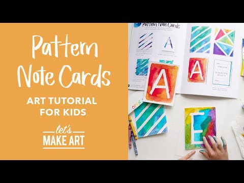 Let's Make Pattern Note Cards | Kids Art Tutorial with Nicole Miyuki