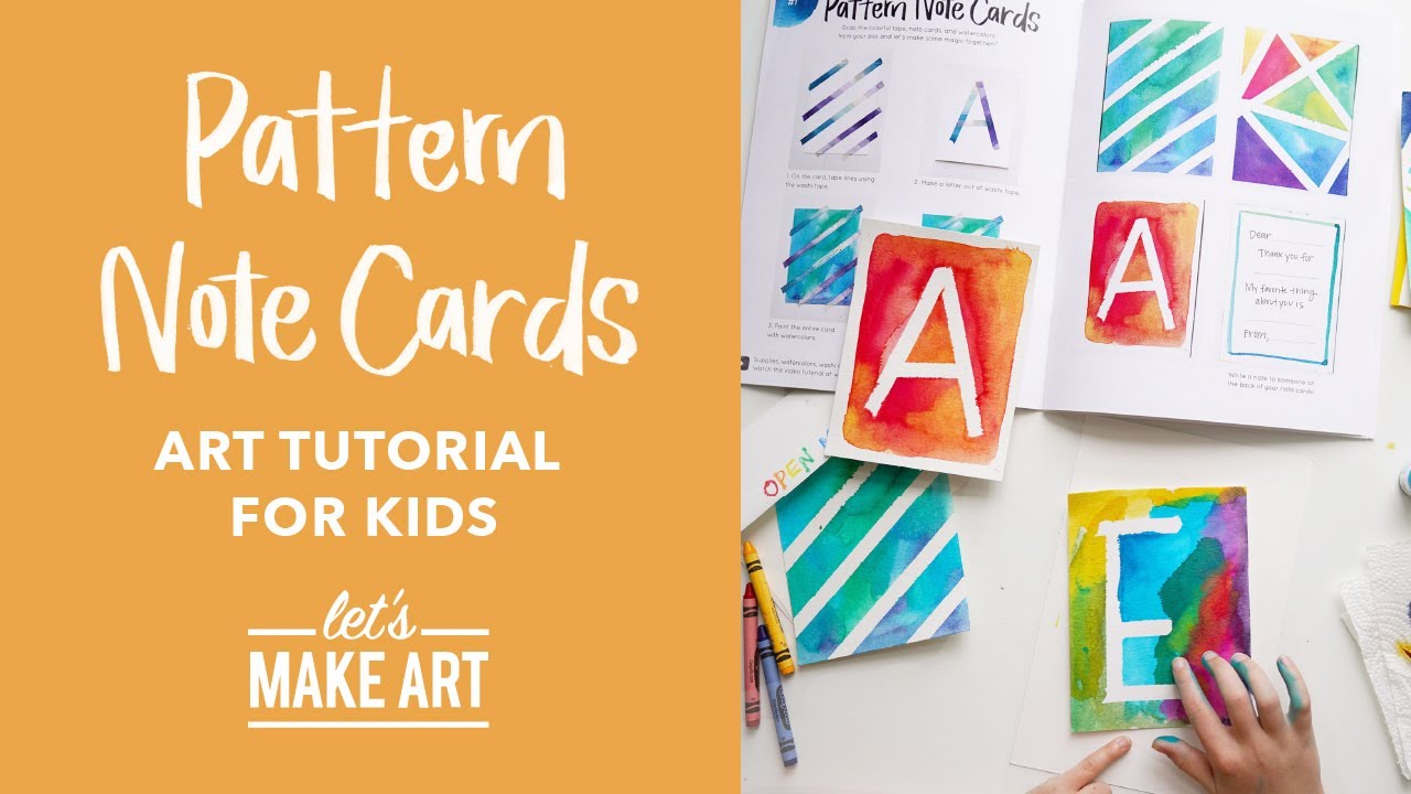Let's Make Pattern Note Cards | Kids Art Tutorial with Nicole Miyuki ...