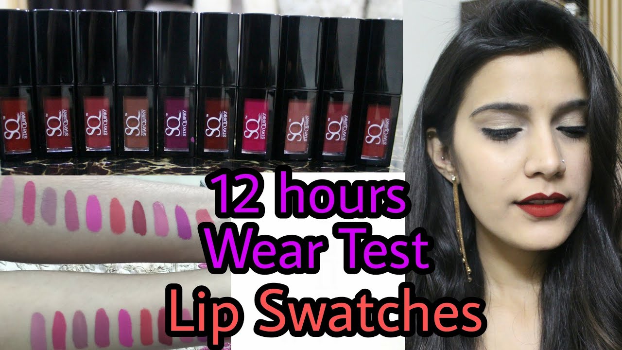 Stay Quirky Soft Matte Mini Lipstick Kit 4 Lip Swatches | SQ Lipstick  Review | Stay quirky lipstick - YouTube