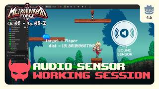 Make our Enemies Hear the Player! // Metroidvania Forge Ch 05-2 Working Session // Godot 4 Tutorial