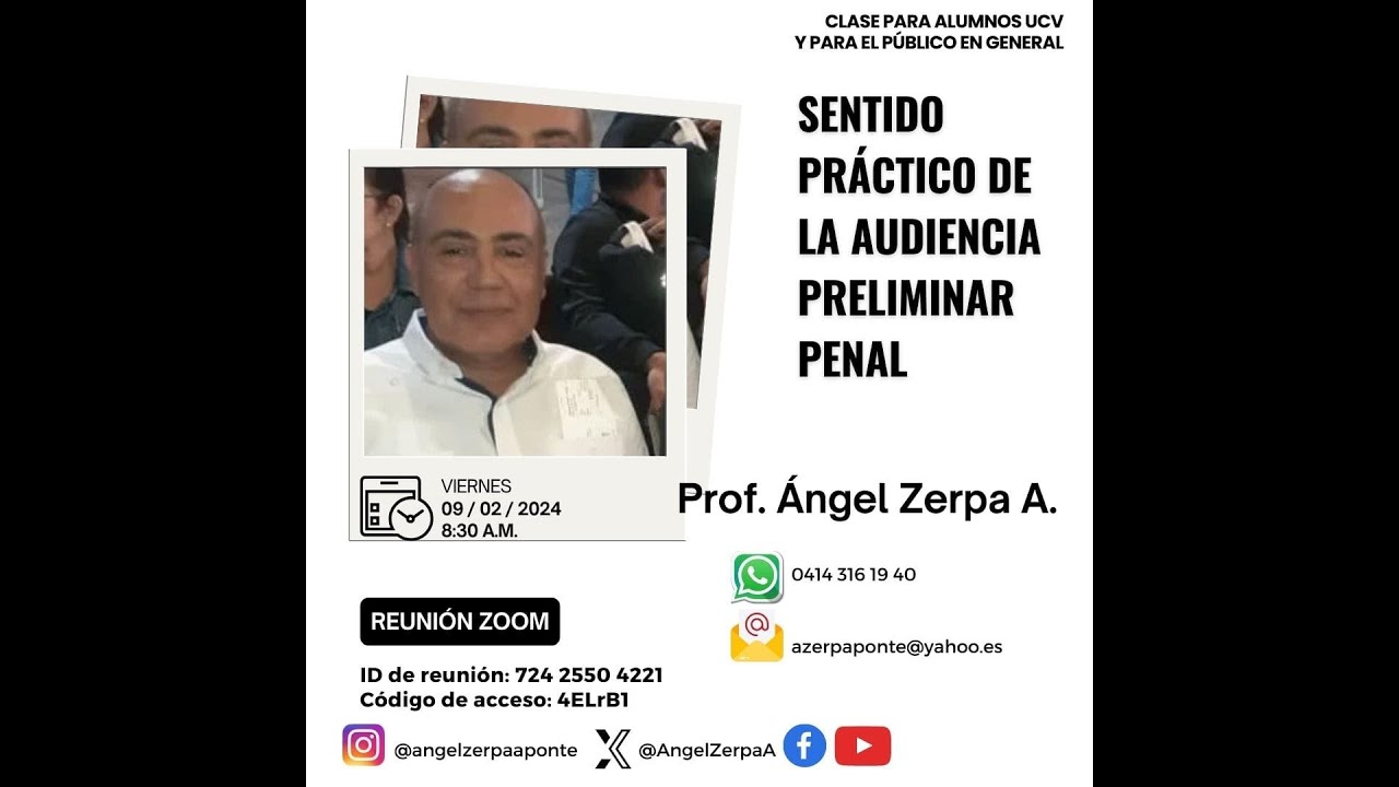 Angel Zerpa A, Sentido practico de la audiencia preliminar en el proceso penal venezolano y el COPP.