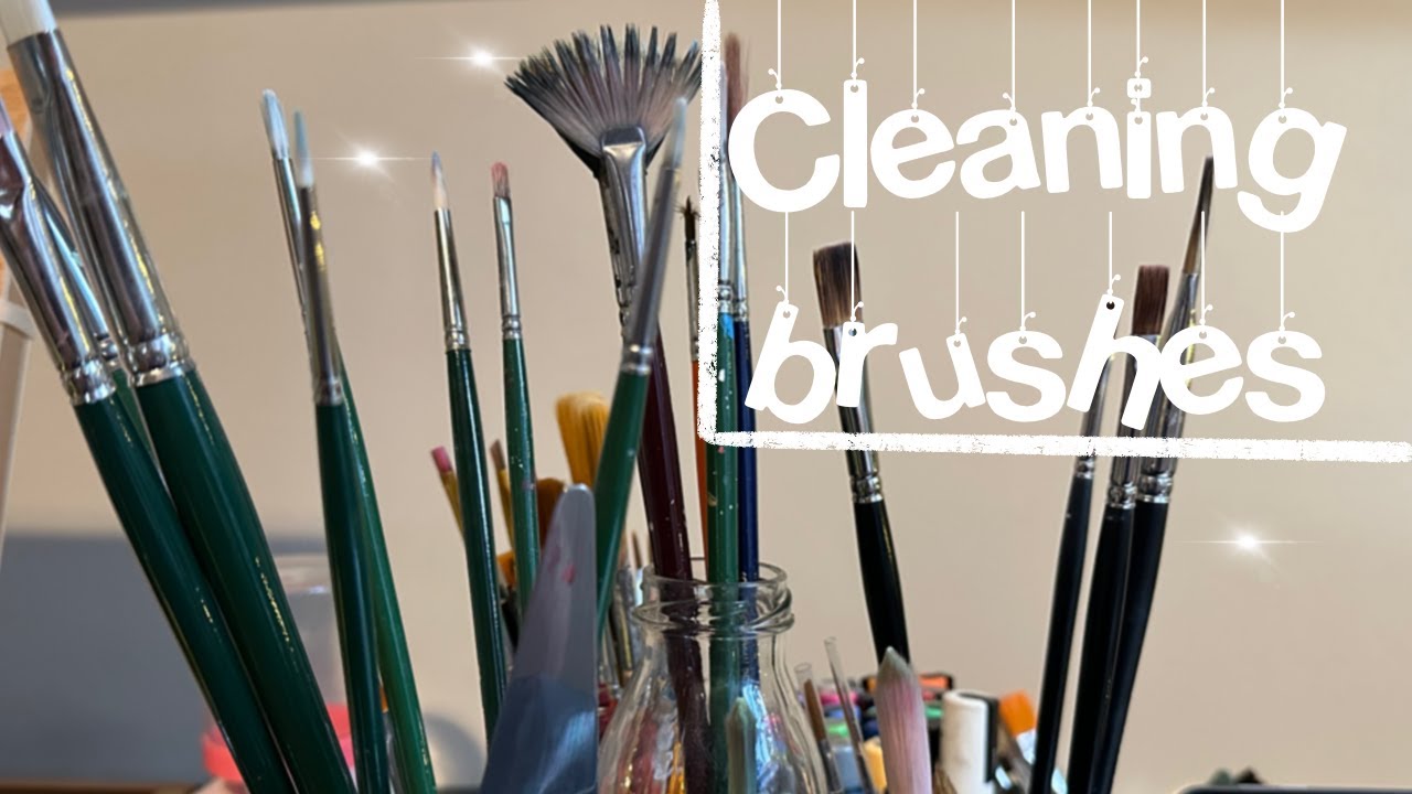 How to clean paint brushes - easy steps for oil paint brushes - YouTube
