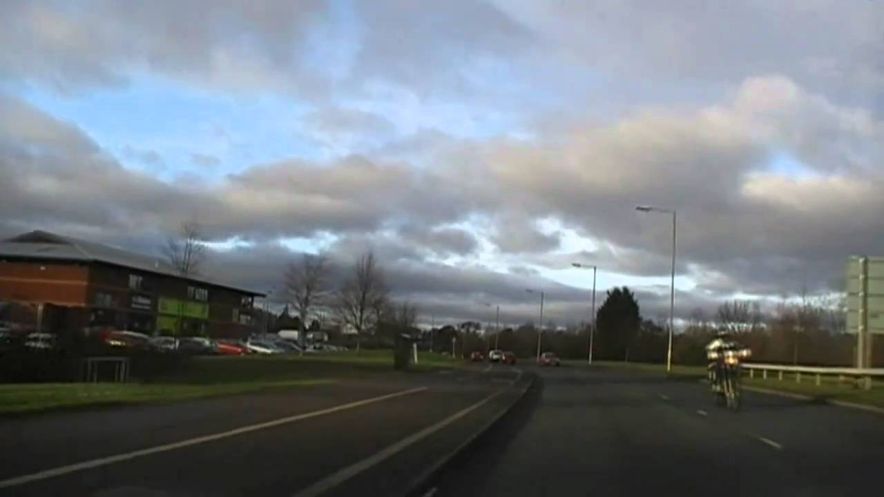 Driving Along Mansfield Road & Townsend Way B4208, Great Malvern, Worcestershire, England